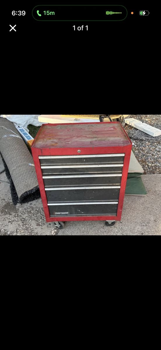 Craftsman Rolling Tool Chest 5-Drawer Red Storage Cabinet
