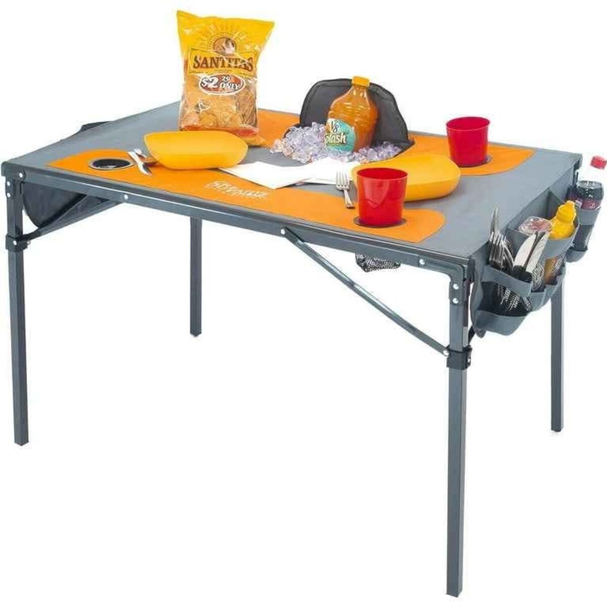 Portable Outdoor Folding Table w/ Built in Cooler