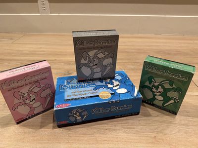 Killer Bunnies Blue Starter Deck, Perfectly Pink, Stainless Steel & Green and more! Booster Decks Card Game Lot
