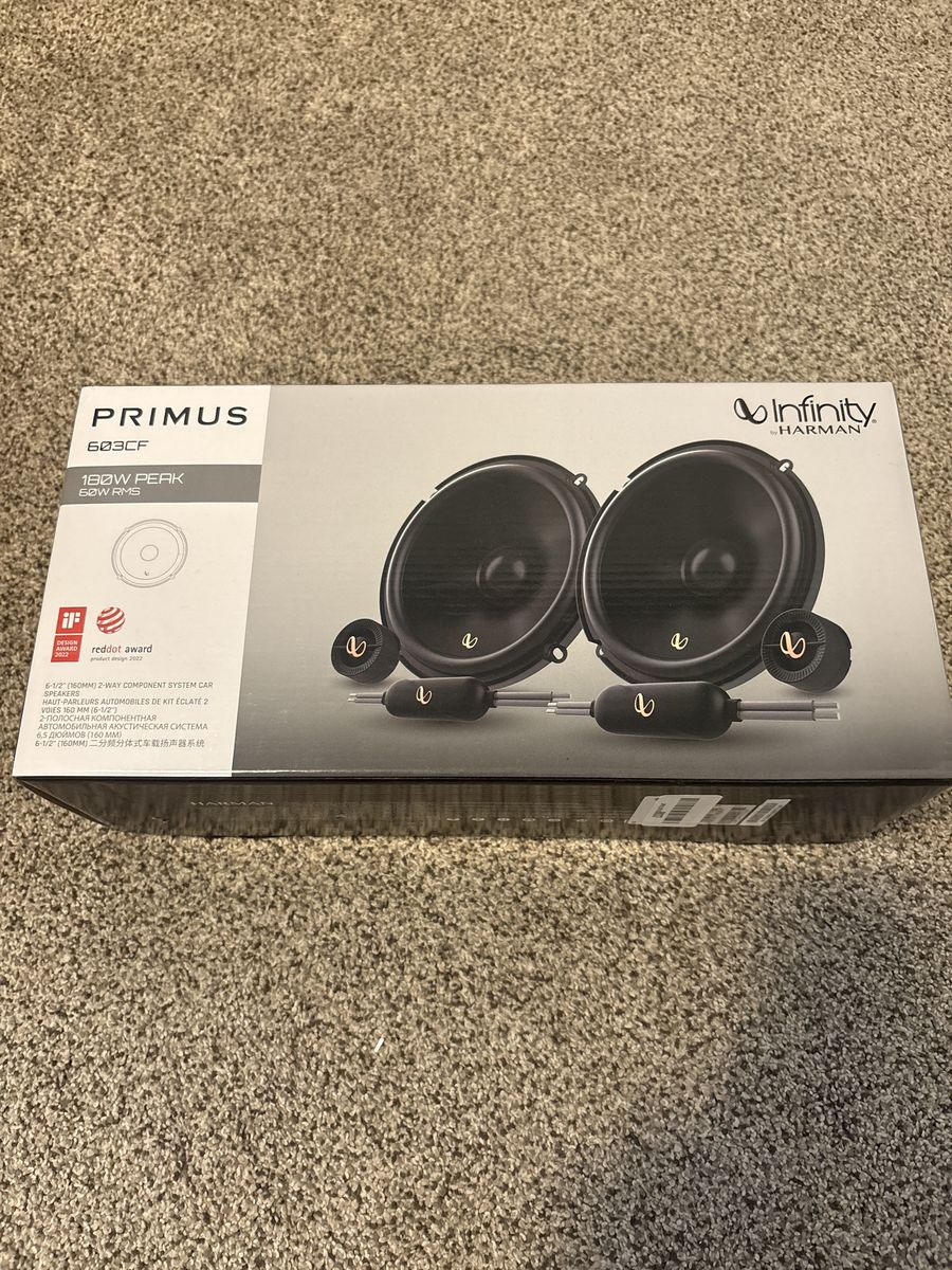 Infinity Primus PR603CF 6.5" 180W Peak 2-Way Car Component Speaker System