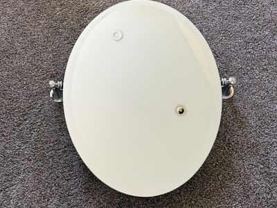 BATHROOM PACKAGE includes Mirror, Toilet Paper Handle, Towel Handle and Light Fixture of 3
