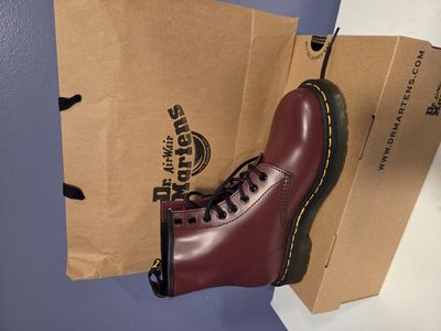 new Dr. Martens cherry red