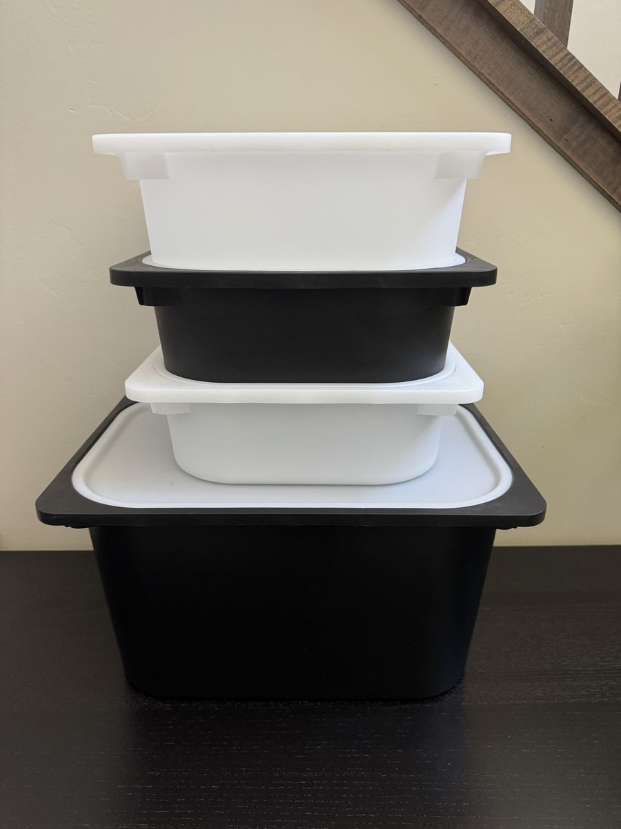 IKEA TROFAST Storage boxes with lids-4 boxes with lids included