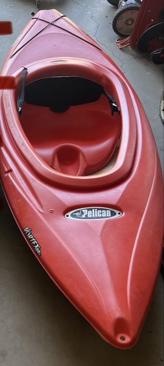 Pelican Vortex 80 DLX Recreational Kayak (8ft) - Red & Blue,