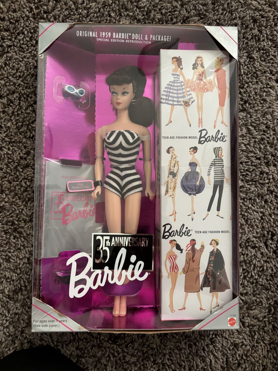 Mattel Barbie Original 1959 Doll & Package Special Edition Reproduction 35th Anniversary NIB