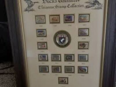 Ducks Unlimited Cloisonné Stamp Collection (1984–2000) – Limited Edition #1658/5000 – Framed