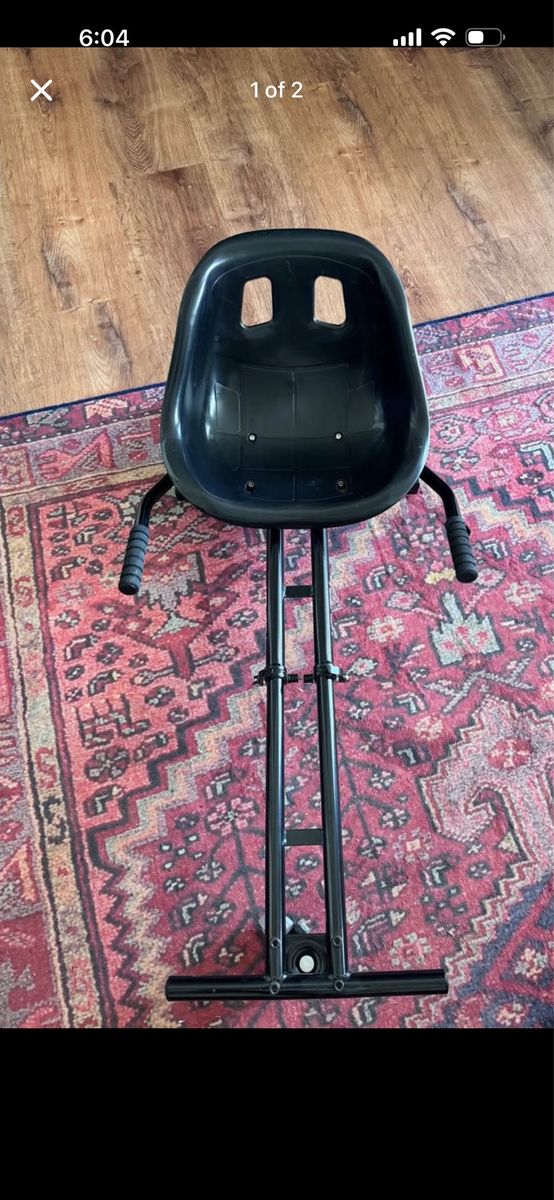 Hoverboard Go Kart Attachment Seat Black