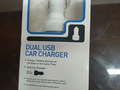 MobilESSENTIALS Dual USB Car Charger 2.1A - White, Charge 2 Devices