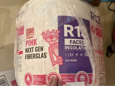 Owens Corning R-13 Faced Fiberglass Insulation 3.5" x 15" Roll