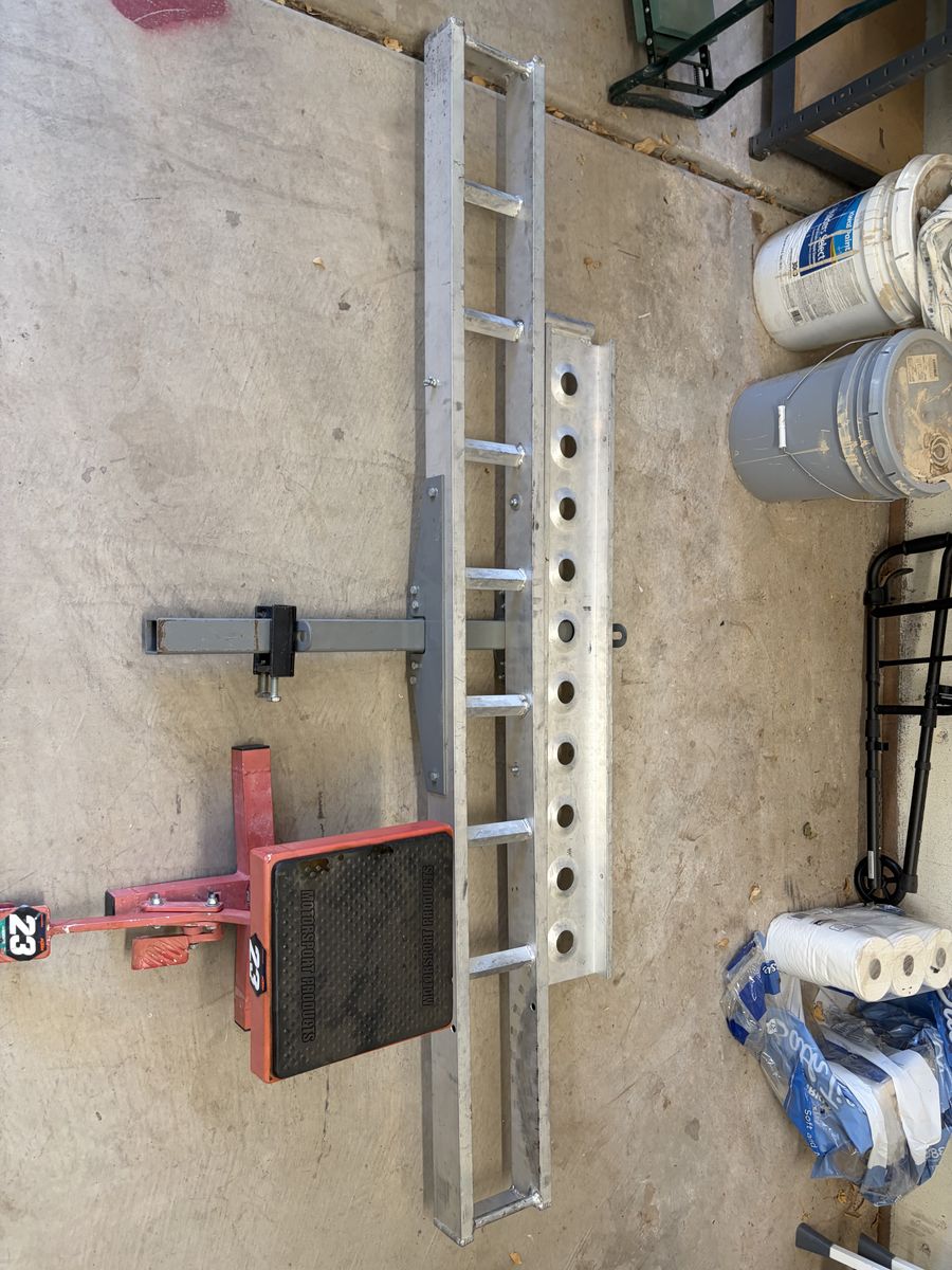 Motorcycle stand & bumper hitch rack 