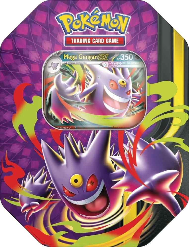 Pokemon Trading Card Game: Mega Moonlit Tin- Mega Gengar