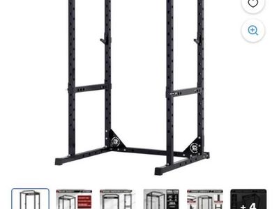 Squat rack with belt squat attachment