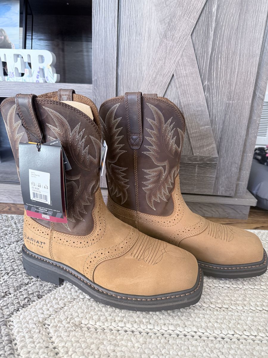 Ariat Work Boots Brown Mens Size 7.5 EE Brand New