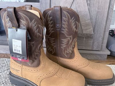 Ariat Work Boots Brown Mens Size 7.5 EE Brand New