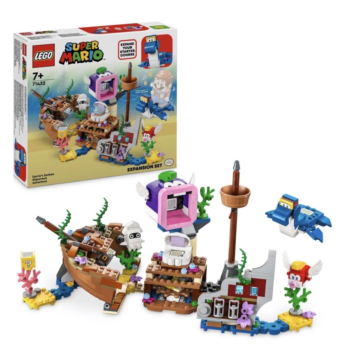 LEGO Super Mario Dorrie’s Sunken Shipwreck Adventure Expansion Set 71432