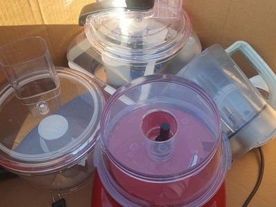 KitchenAid Food Processor Red with Bowls and Attachments Lot
