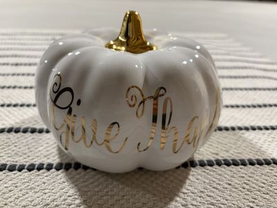 Ceramic White Pumpkin