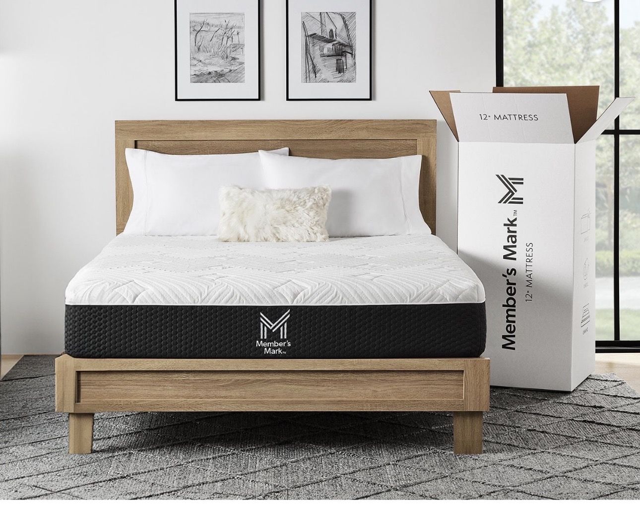 New in box Full size Member's Mark Hotel Premier Memory Foam Mattress 12”-plush