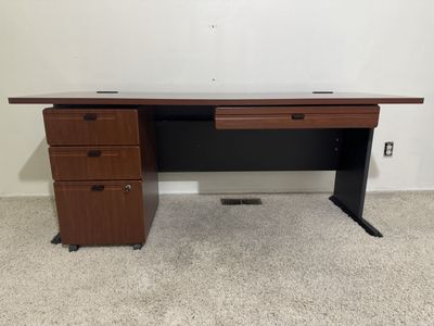 Bush Furniture 72 Commercial Desk & File Cabinet