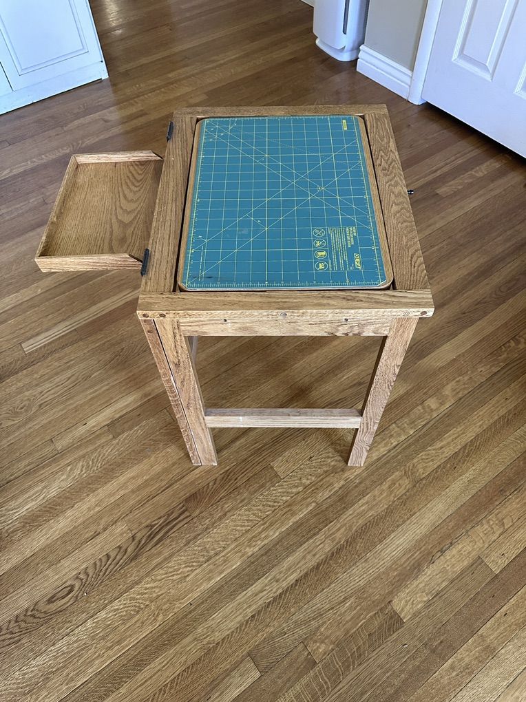 Portable Press & Cut Sewing Quilting Table Wood