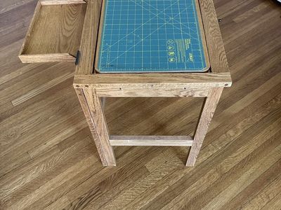Portable Press & Cut Sewing Quilting Table Wood