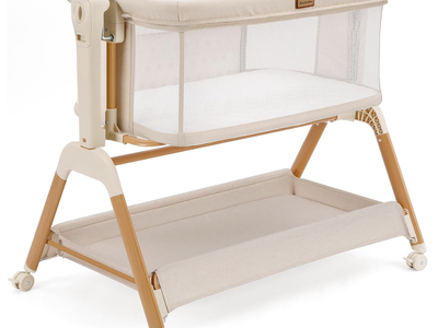 Bassinet Bedside Sleeper: 3-in-1 Rocking Bassinet for Baby - Breathable Full-Mesh Crib