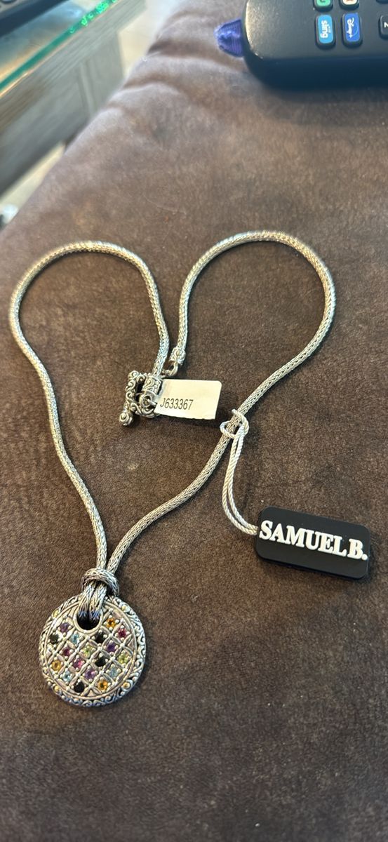 Samuel B. Sterling Silver Multi-Gemstone Necklace – New With Tags