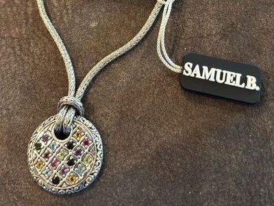 Samuel B. Sterling Silver Multi-Gemstone Necklace – New With Tags