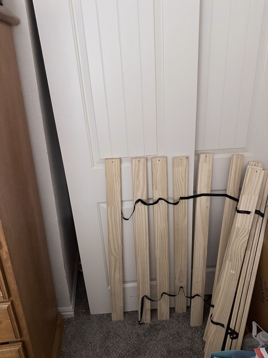 Unused wood slats for a twin bed!