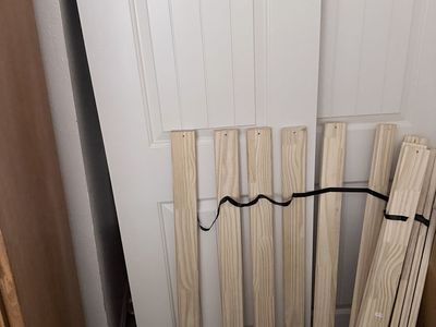 Unused wood slats for a twin bed!
