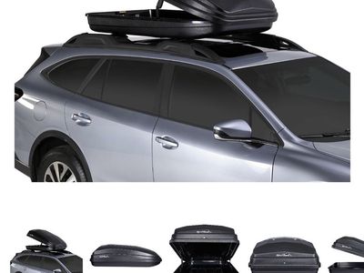 SportRack Vista XL Cargo Box - Black, Roof-Mounted for Extra Storage, Excellent Condition