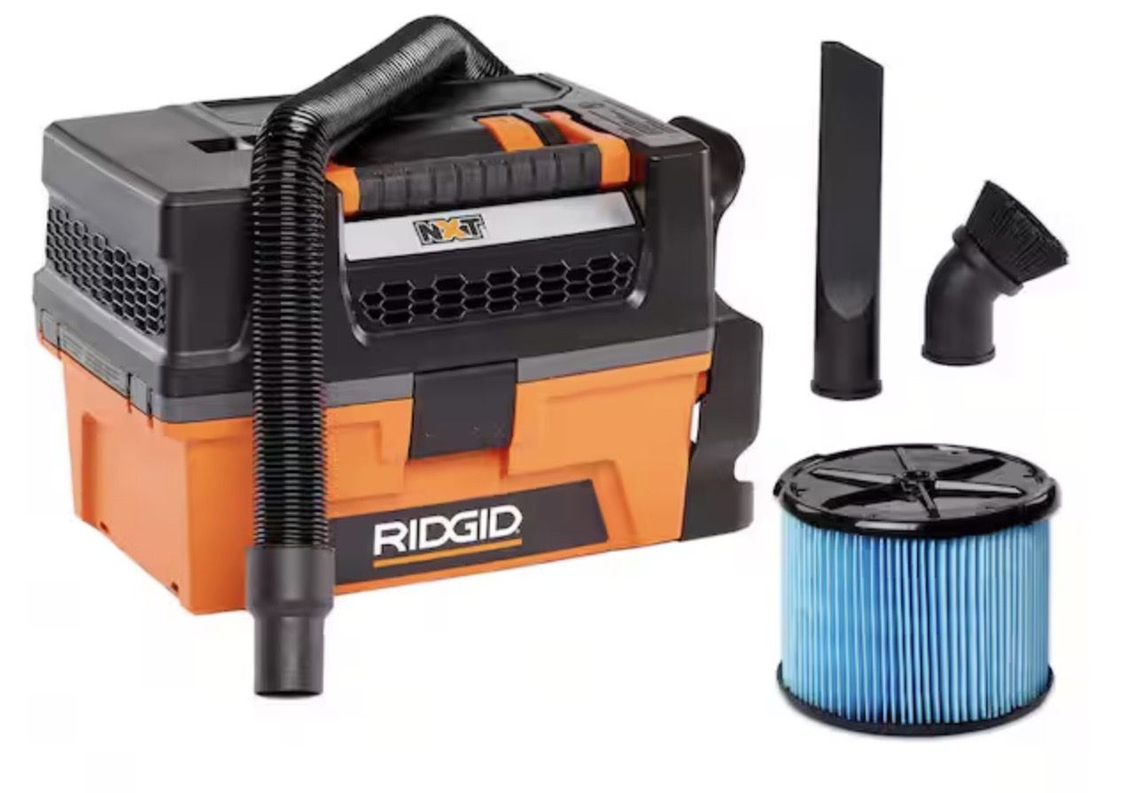 RIDGID 3 Gal. 5.0 Peak HP NXT Shop Vacuum Wet Dry Vac with Fine Dust Filter, Expandable Hose and Accessory Attachments HD0300