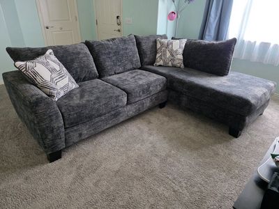 Fandango Charcoal Gray 2 Piece Sectional