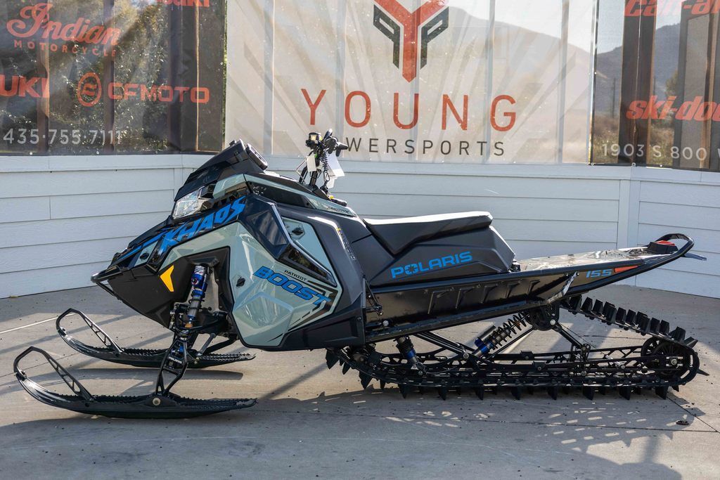 2026 Polaris® Patriot Boost RMK Khaos 155 Hemlock Blue / Black / Velocity Blue