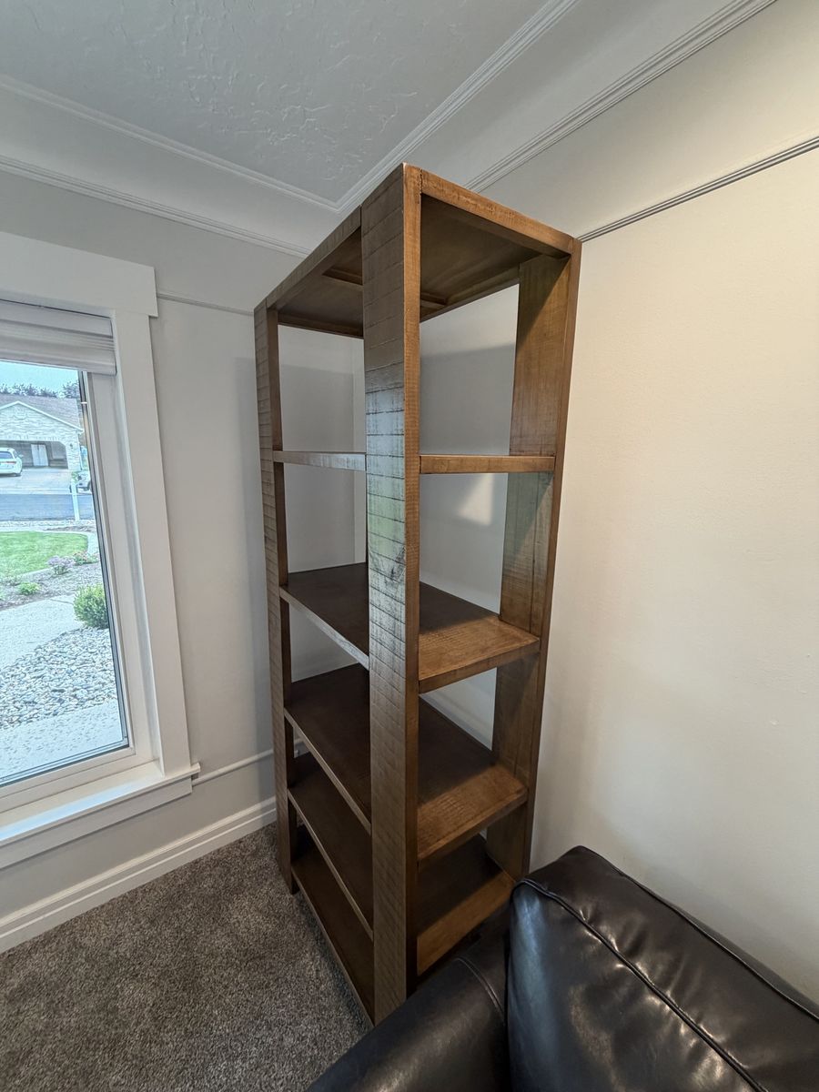 Wooden Bookcase Pair/ Shelf - 5-Tier Rustic Style Storage Unit
