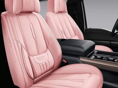 NEW Universal Leather Car Seat Covers Full Coverage,Waterproof Custom Fit for Cars,SUVs and Trucks Pink