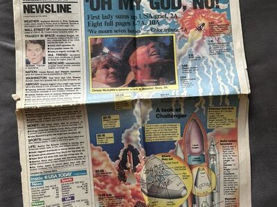January 29, 1986 USA Today Challenger Disaster