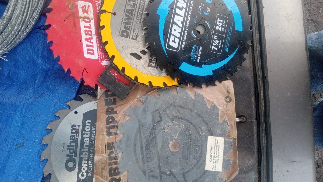 8 New Saw Blades 10" & 7 1/4"