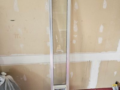 Sliding Glass Door Pet Door Insert - Aluminum Frame with Built-in Pet Flap