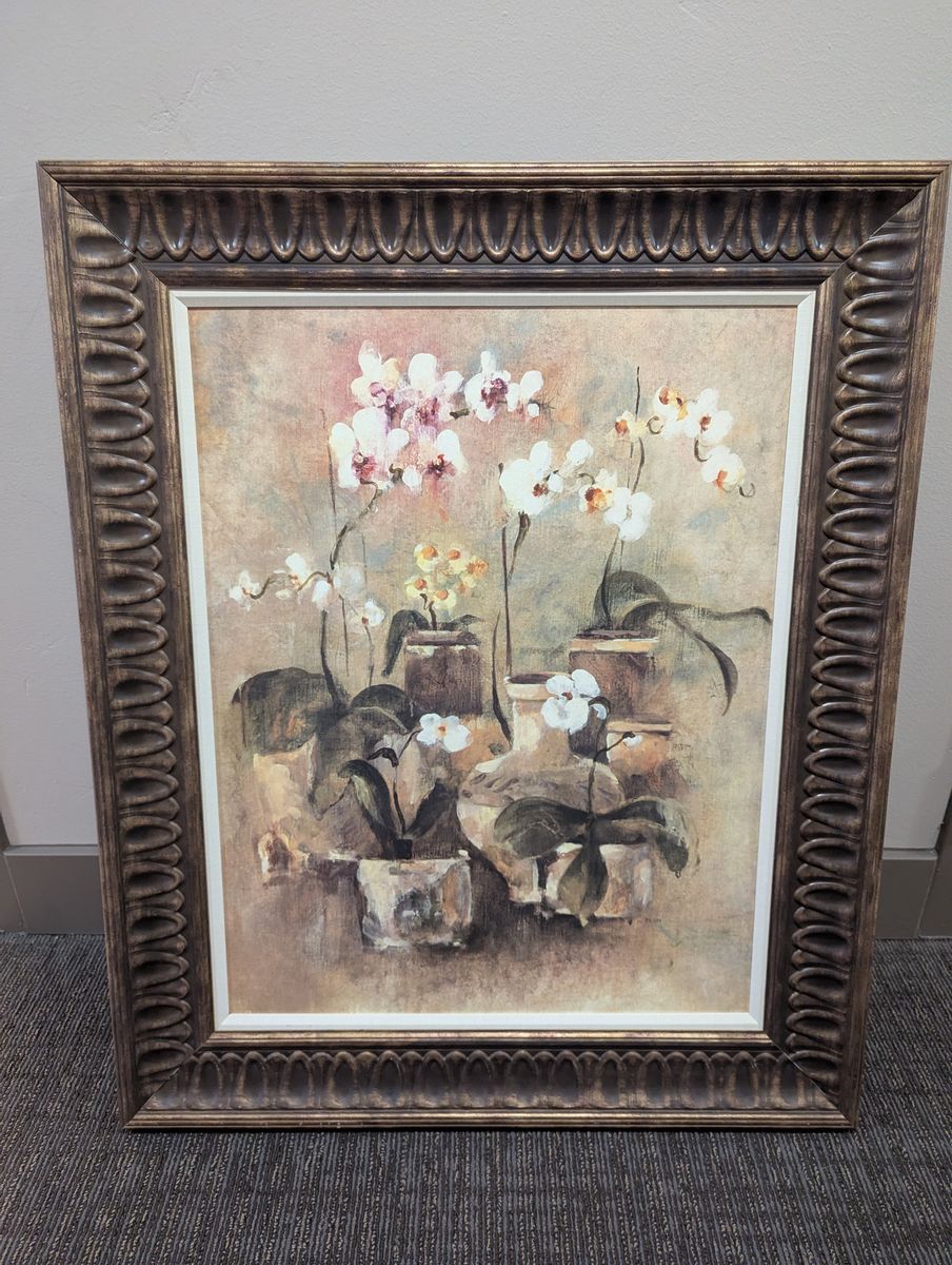 Beautiful Framed Orchid Print Still Life