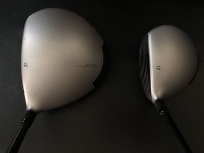 Stiff Flex TaylorMade SLDR S Driver and 3 Wood Golf Clubs