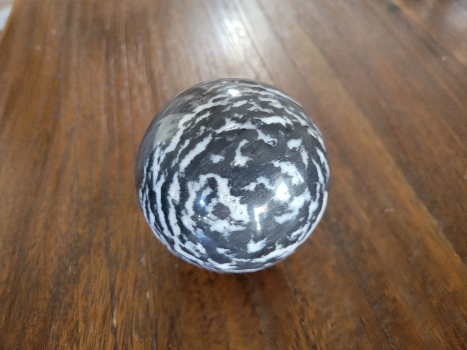 Zebra Stone Sphere