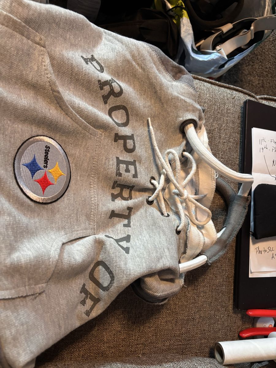 Pro-FAN-ity by Littlearth Pittsburgh Steelers "Property Of" Lace-Up Drawstring Bag hoodie purse