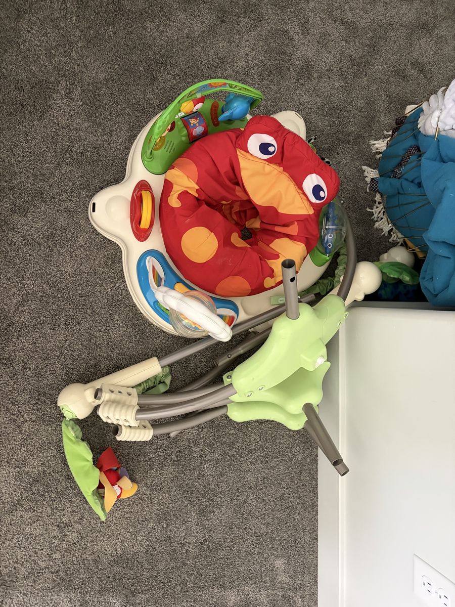 Bright Starts Bounce Bounce Baby 2-in-1 Activity Jumper & Table with Lights & Music