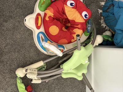 Bright Starts Bounce Bounce Baby 2-in-1 Activity Jumper & Table with Lights & Music