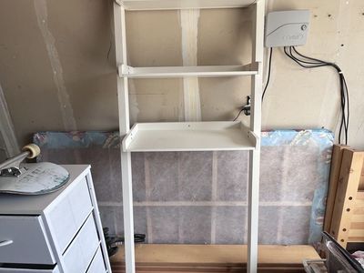 Over-toilet bathroom storage shelves from Pottery Barn