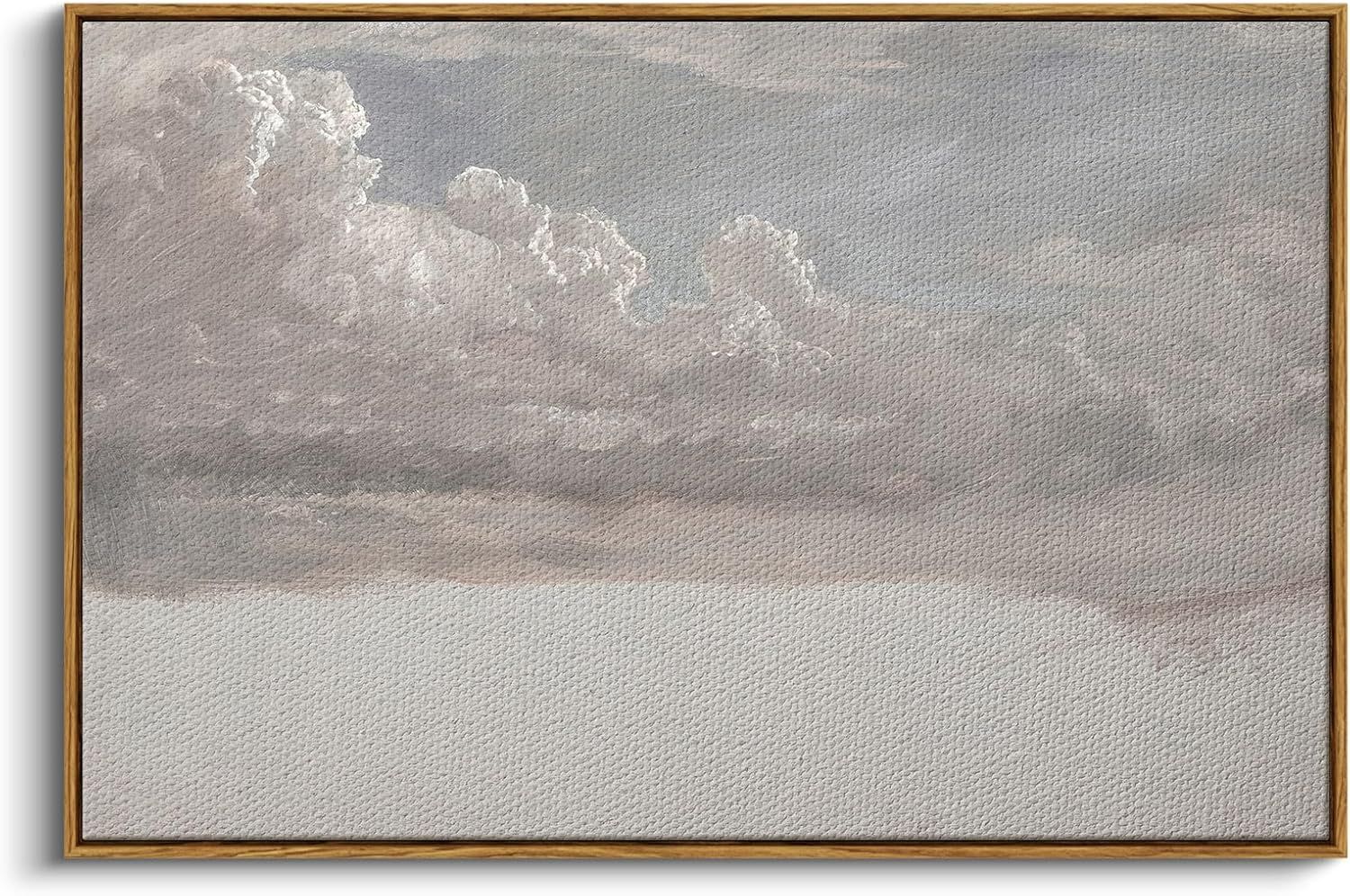 New Framed Canvas Wall Art Vintage Decor, Home Decor Classical Oil Painting Cloud 24x36
