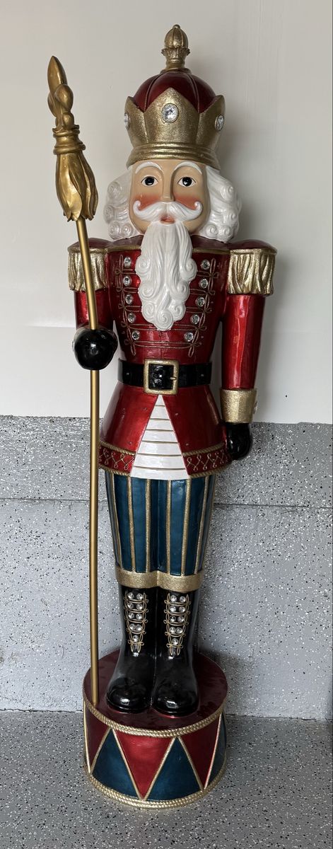 Frontgate 6 Feet Tall Decorative Holiday Nutcracker Statue