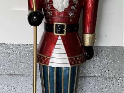 Frontgate 6 Feet Tall Decorative Holiday Nutcracker Statue