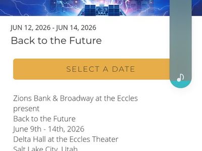 Tickets for Back to the Future at Eccles Theater